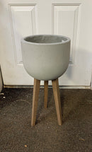 Cement Pot with Leg Stand