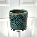 Pot en céramique à motif de croix croisée