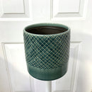 Pot en céramique à motif de croix croisée