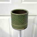 Pot en céramique à motif de croix croisée