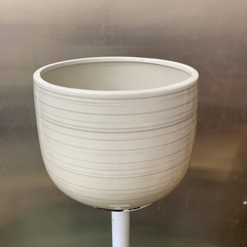 Grey Brushstroke Ceramic Pot